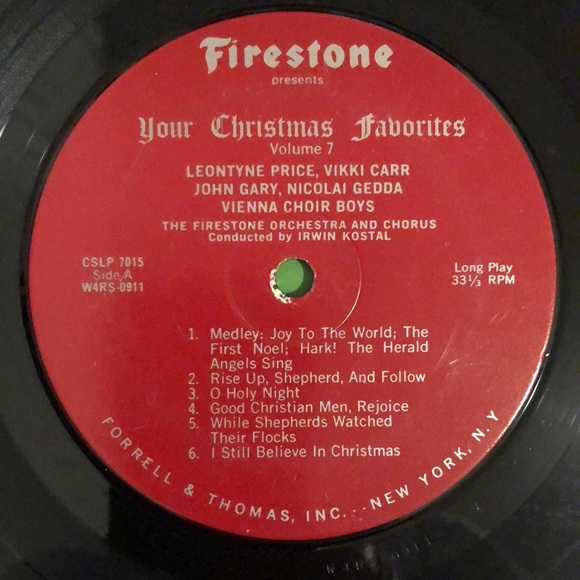 Various Artists Firestone Your Christmas Favorites Vol. 7 Vinyl Lp '68 - Picture 2 of 6